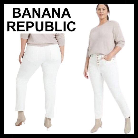 NWT BANANA REPUBLIC High rise slim ankle premium denim jeans **PLUS SIZE… - Picture 1 of 12